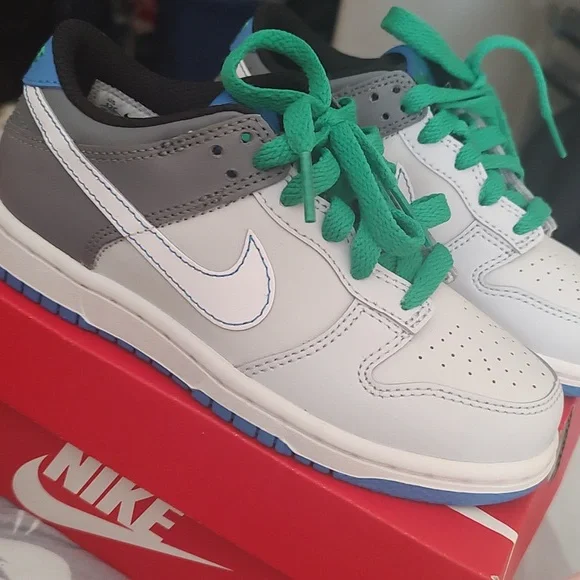 Nike Shoes Nike Dunk Low Sneakers Size 2cus Grayblue And White